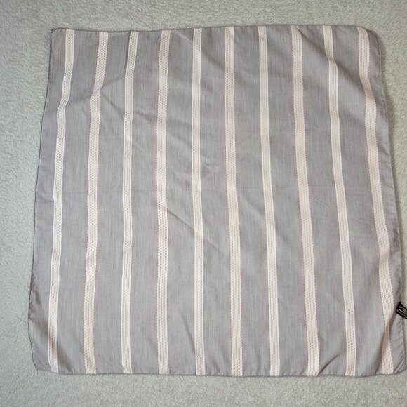 Symphony Scarfs Square Gray Polyester Minimalist Classic Preppy Light Academia - Picture 6 of 8